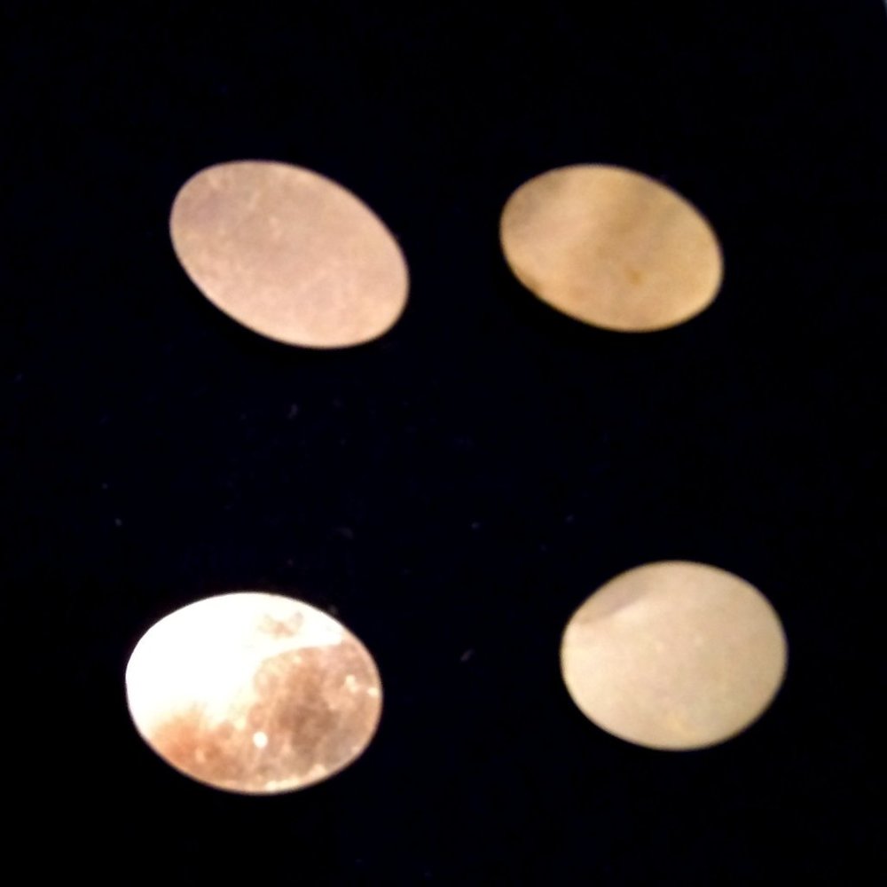 4 Set Gold Plated Pendants.